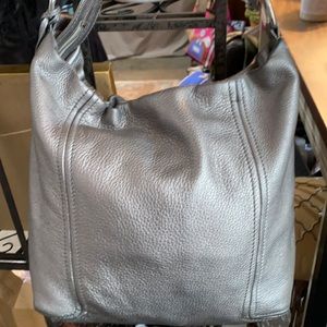 Michael Kors Grey Leather Shoulder Bag